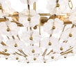 Load image into Gallery viewer, Glam Vintage Glass Flower Vine Gold Wide Basin Chandelier