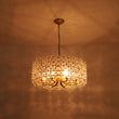 Load image into Gallery viewer, French Country Luxe Glass Flower Round Drum Cage Chandelier