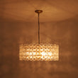 Load image into Gallery viewer, French Country Luxe Glass Flower Round Drum Cage Chandelier