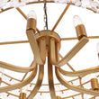 Load image into Gallery viewer, French Country Luxe Glass Flower Round Drum Cage Chandelier