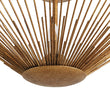 Load image into Gallery viewer, Luxury Gold Foiled Traditional Round Sunburst Semi Flush Mount
