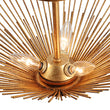 Load image into Gallery viewer, Luxury Gold Foiled Traditional Round Sunburst Semi Flush Mount