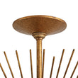 Load image into Gallery viewer, Luxury Gold Foiled Traditional Round Sunburst Semi Flush Mount