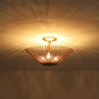 Load image into Gallery viewer, Luxury Gold Foiled Traditional Round Sunburst Semi Flush Mount