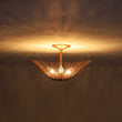 Load image into Gallery viewer, Luxury Gold Foiled Traditional Round Sunburst Semi Flush Mount