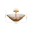 Load image into Gallery viewer, Luxury Gold Foiled Traditional Round Sunburst Semi Flush Mount