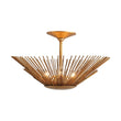 Load image into Gallery viewer, Luxury Gold Foiled Traditional Round Sunburst Semi Flush Mount