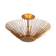 Load image into Gallery viewer, Luxury Gold Foiled Traditional Round Sunburst Semi Flush Mount