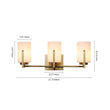Load image into Gallery viewer, Modern Gold Opal Glass Shade 3-Light Vanity Lamp