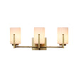 Load image into Gallery viewer, Modern Gold Opal Glass Shade 3-Light Vanity Lamp