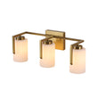 Load image into Gallery viewer, Modern Gold Opal Glass Shade 3-Light Vanity Lamp