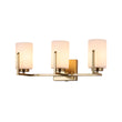 Load image into Gallery viewer, Modern Gold Opal Glass Shade 3-Light Vanity Lamp