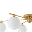 Load image into Gallery viewer, Modern 6-Light White Glass Globe Sputnik Semi Flush Mount
