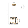 Load image into Gallery viewer, Minimalist Dimmable LED Square Cage Pendant Light