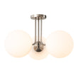 Load image into Gallery viewer, Modern 3-Light Glass Globe Semi Flush Ceiling Light