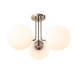 Load image into Gallery viewer, Modern 3-Light Glass Globe Semi Flush Ceiling Light