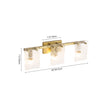 Load image into Gallery viewer, Modern Mid-Century Textured Glass Panel Bathroom Wall Lamp