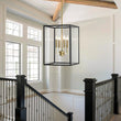 Load image into Gallery viewer, Modern Farmhouse Black Brass Glass Square Lantern Chandelier