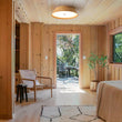 Load image into Gallery viewer, Dimmable LED Rustic Wood Grain Round Ceiling Light