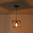 Load image into Gallery viewer, Farmhouze Light-1-Light Black Metal Square Lantern Pendant Light-Pendant-Black-