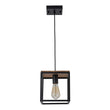 Load image into Gallery viewer, Farmhouze Light-1-Light Black Metal Square Lantern Pendant Light-Pendant-Black-