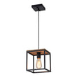 Load image into Gallery viewer, Farmhouze Light-1-Light Black Metal Square Lantern Pendant Light-Pendant-Black-