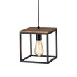 Load image into Gallery viewer, Farmhouze Light-1-Light Black Metal Square Lantern Pendant Light-Pendant-Black-