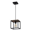 Load image into Gallery viewer, Farmhouze Light-1-Light Black Metal Square Lantern Pendant Light-Pendant-Black-
