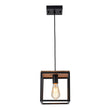 Load image into Gallery viewer, Farmhouze Light-1-Light Black Metal Square Lantern Pendant Light-Pendant-Black-