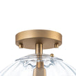 Load image into Gallery viewer, Farmhouze Light - 1 - Light Colored Tinted Ribbed Glass Globe Ceiling Light - Ceiling Light - Blue -