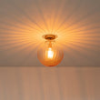 Load image into Gallery viewer, Farmhouze Light - 1 - Light Colored Tinted Ribbed Glass Globe Ceiling Light - Ceiling Light - Blue -