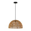 Load image into Gallery viewer, Farmhouze Light - 1 - Light Rustic Boho Woven Rope Dome Pendant Light - Pendant - Medium - White