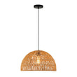 Load image into Gallery viewer, Farmhouze Light - 1 - Light Rustic Boho Woven Rope Dome Pendant Light - Pendant - Medium - White