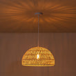 Load image into Gallery viewer, Farmhouze Light - 1 - Light Rustic Boho Woven Rope Dome Pendant Light - Pendant - Medium - White