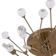 Load image into Gallery viewer, Farmhouze Light - 10 - Light Brass Crystal Sputnik Semi Flush Mount Ceiling Light - Ceiling Light - Brass -