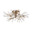Load image into Gallery viewer, Farmhouze Light - 10 - Light Brass Crystal Sputnik Semi Flush Mount Ceiling Light - Ceiling Light - Brass -