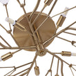 Load image into Gallery viewer, Farmhouze Light - 10 - Light Brass Crystal Sputnik Semi Flush Mount Ceiling Light - Ceiling Light - Brass -