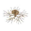 Load image into Gallery viewer, Farmhouze Light - 10 - Light Brass Crystal Sputnik Semi Flush Mount Ceiling Light - Ceiling Light - Brass -