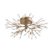 Load image into Gallery viewer, Farmhouze Light - 10 - Light Brass Crystal Sputnik Semi Flush Mount Ceiling Light - Ceiling Light - Brass -