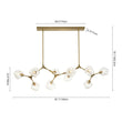 Load image into Gallery viewer, Farmhouze Light - 10 - Light Glass Ice Brass Branching Kitchen Island Pendant - Chandelier - 10 - Light - Brass
