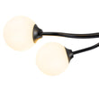 Load image into Gallery viewer, Farmhouze Light - 10 - Light Opal Bubble Black Twig Linear Branch Chandelier - Chandelier - Black -