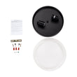 Load image into Gallery viewer, Farmhouze Light - 2 - Light Clear Seeded Glass Round Flush Mount Light - Ceiling Light - Black -