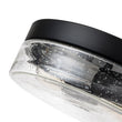 Load image into Gallery viewer, Farmhouze Light - 2 - Light Clear Seeded Glass Round Flush Mount Light - Ceiling Light - Black -