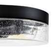 Load image into Gallery viewer, Farmhouze Light - 2 - Light Clear Seeded Glass Round Flush Mount Light - Ceiling Light - Black -