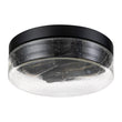 Load image into Gallery viewer, Farmhouze Light - 2 - Light Clear Seeded Glass Round Flush Mount Light - Ceiling Light - Black -