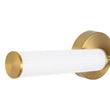 Load image into Gallery viewer, Farmhouze Light - 2 - Light White Reeded Glass Up Down Vanity Wall Lamp - Wall Sconce - Brass -