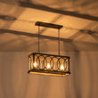Load image into Gallery viewer, Farmhouze Light - 3 - Light Antique Wooden Rectangular Cage Island Pendant - Chandelier - Poplar -