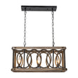 Load image into Gallery viewer, Farmhouze Light - 3 - Light Antique Wooden Rectangular Cage Island Pendant - Chandelier - Poplar -