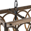 Load image into Gallery viewer, Farmhouze Light - 3 - Light Antique Wooden Rectangular Cage Island Pendant - Chandelier - Poplar -