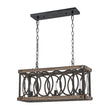Load image into Gallery viewer, Farmhouze Light - 3 - Light Antique Wooden Rectangular Cage Island Pendant - Chandelier - Poplar -